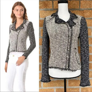 Rebecca taylor tweed moto jacket sz. 4
